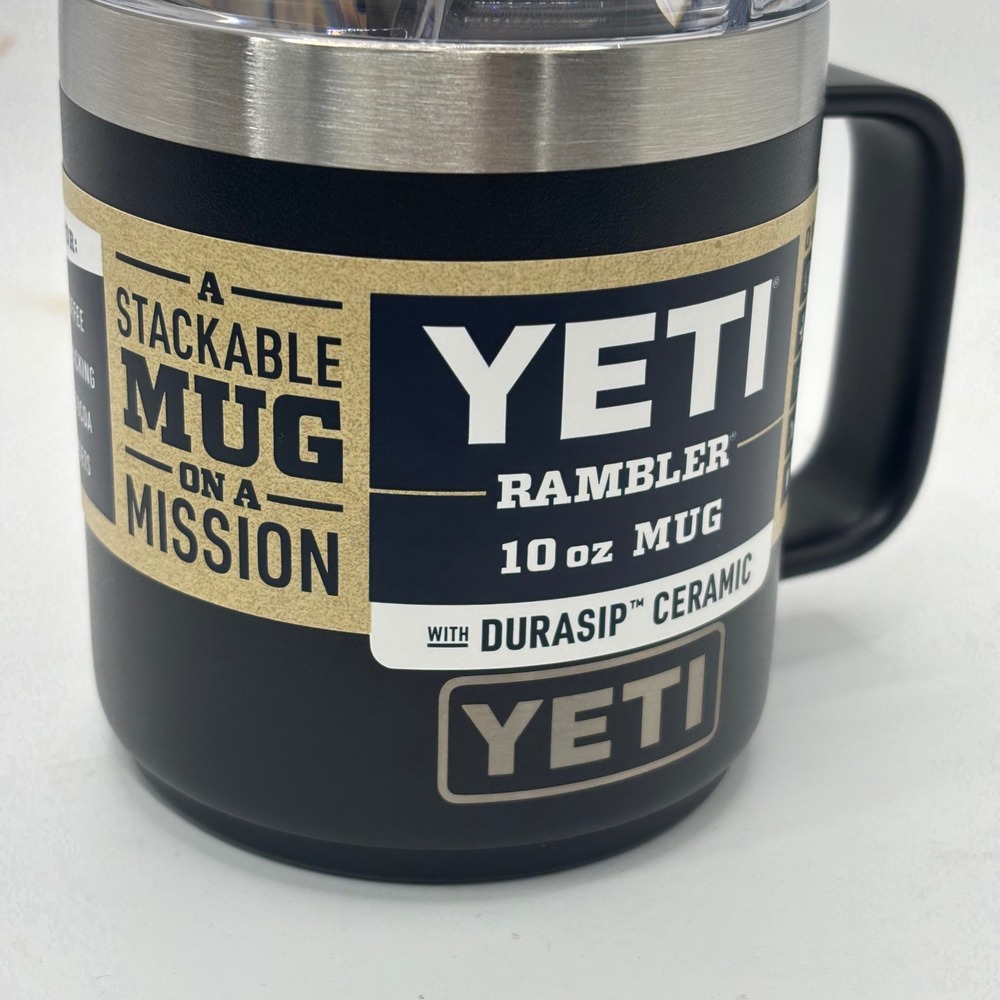 YETI Rambler 10 oz Stackable Mug with DuraSip Ceramic Lining Black 11402
